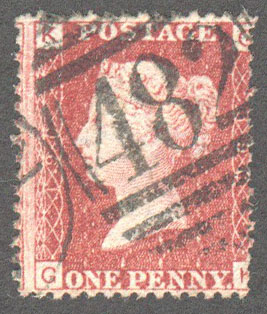 Great Britain Scott 33 Used Plate 190 - GK (1) - Click Image to Close